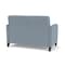 Lesro Siena Lounge Reception 2 Seat Tandem Seating No Center Arm, Walnut, RS Rain Song Upholstery SN2101 - alternate 2